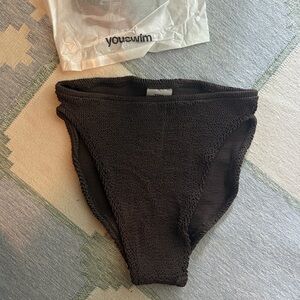 Youswim Espresso Brown Textured Bikini Bottom